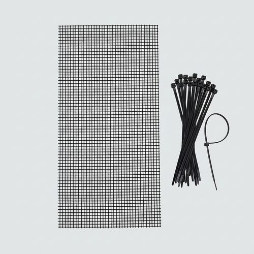 Trampoline net repair kit with patches and zip ties