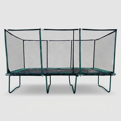 Commercial grade 10x17 rectangle trampoline with net enclosure
